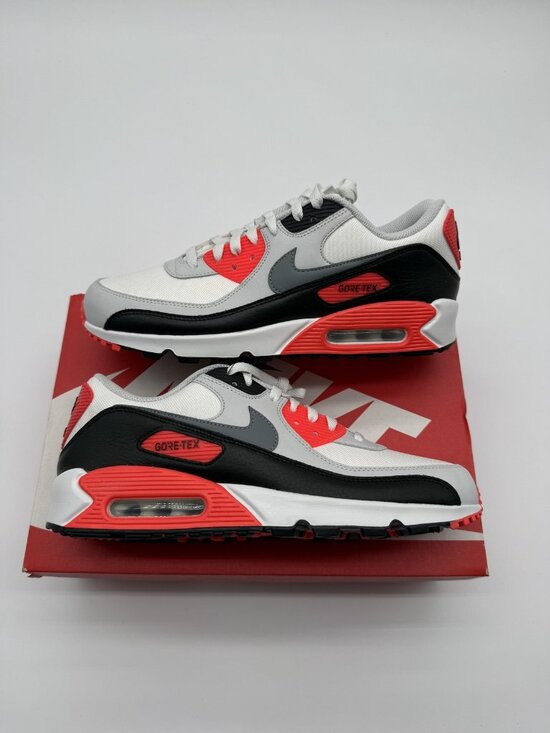 New Nike Air Max 90 GTX Shoes Men\'s Size 9.5 White Grey Gore-Tex FD5810 101 main image 2